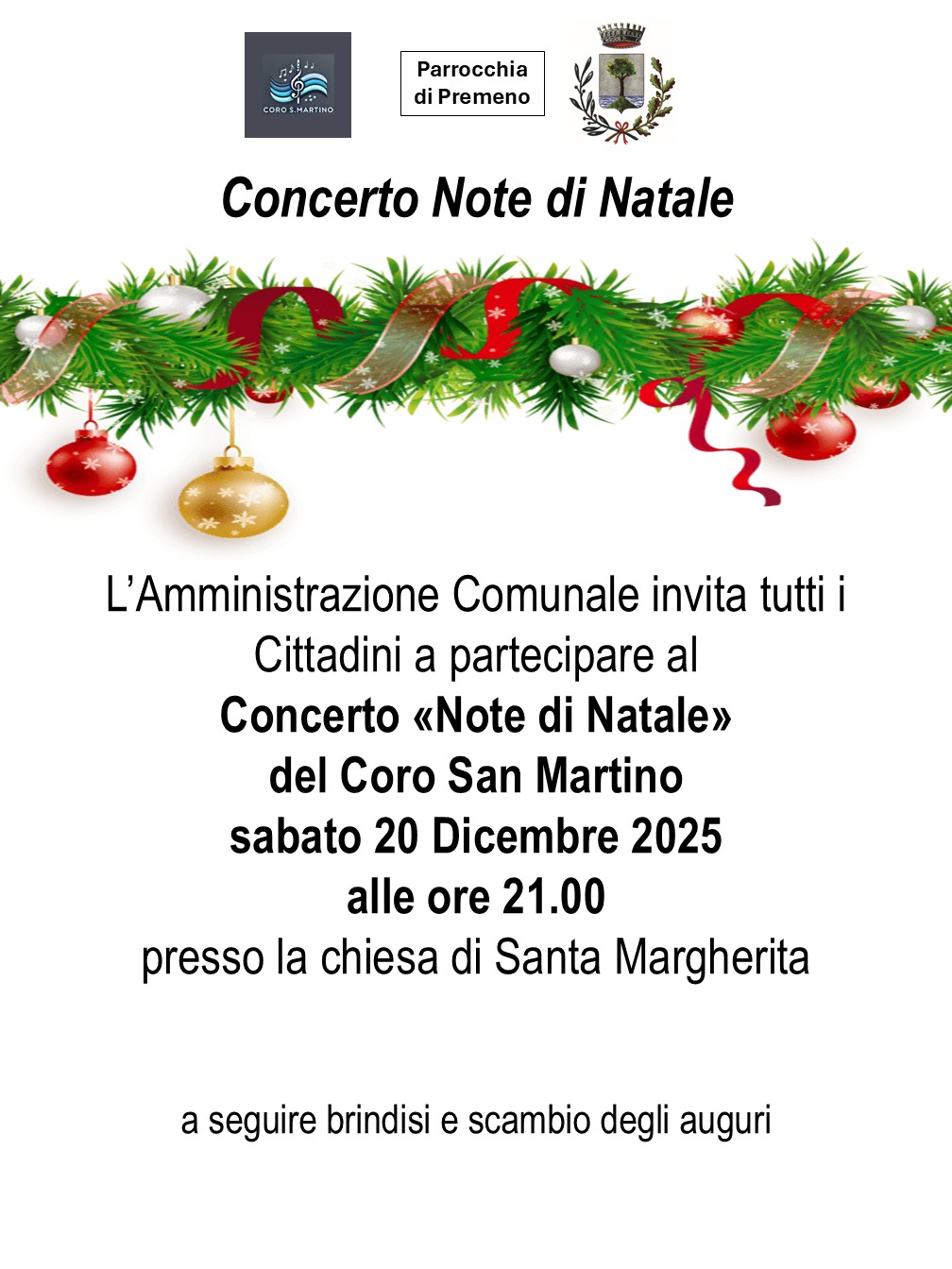 Locandina descrittiva Concerto di Natale