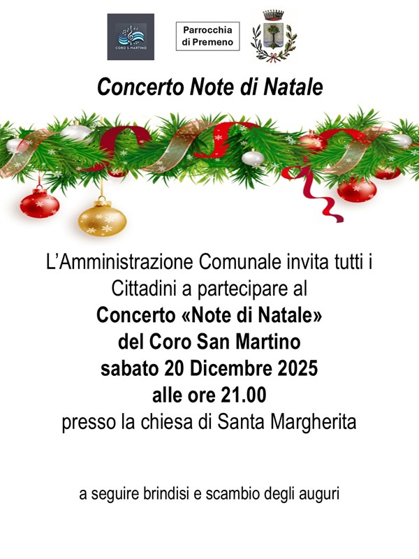 Locandina descrittiva Concerto di Natale
